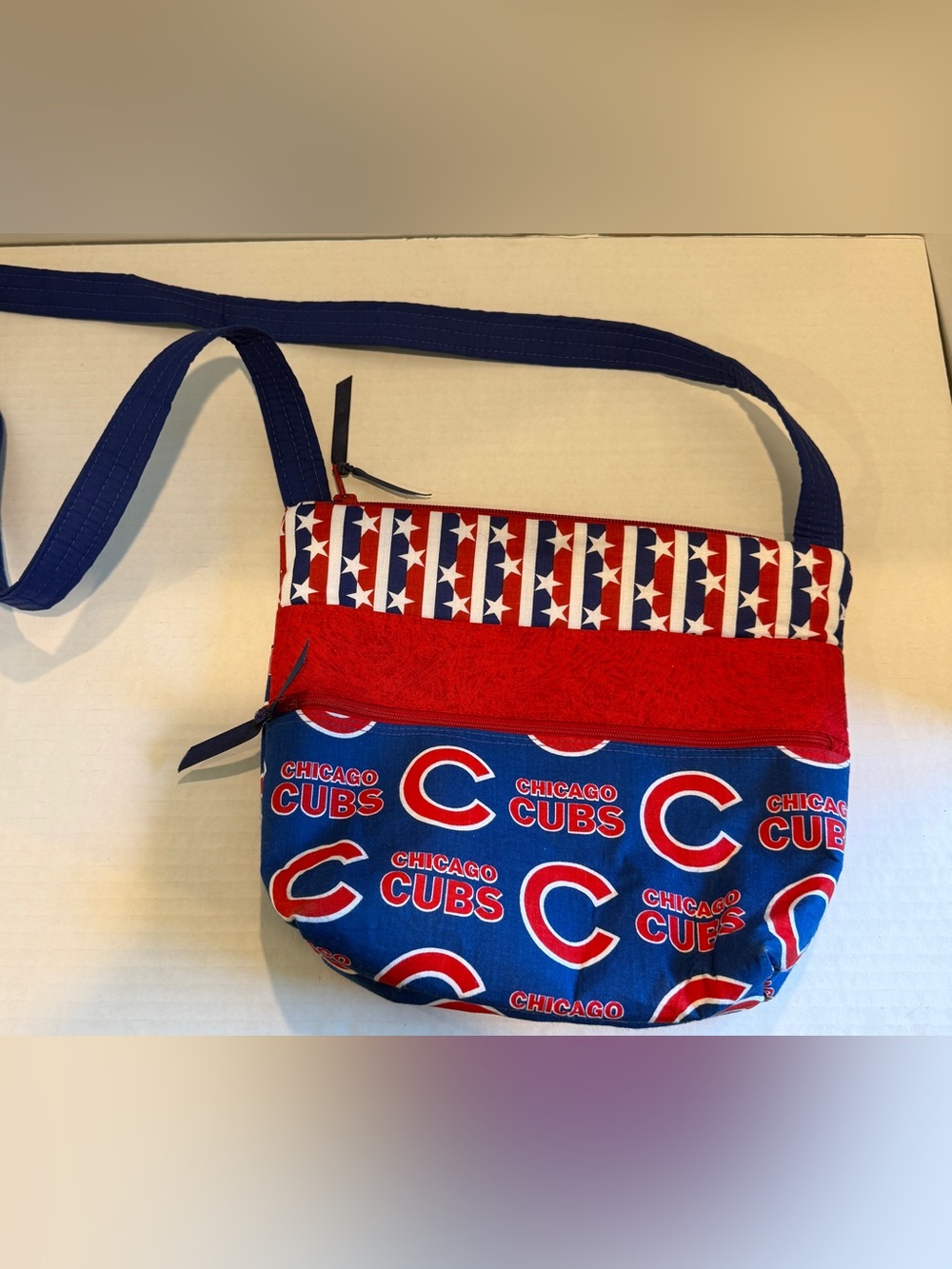 Chicago Cubs Red & Blue Crossbody Bag - 10” W x 9.5” H x 3.25” D